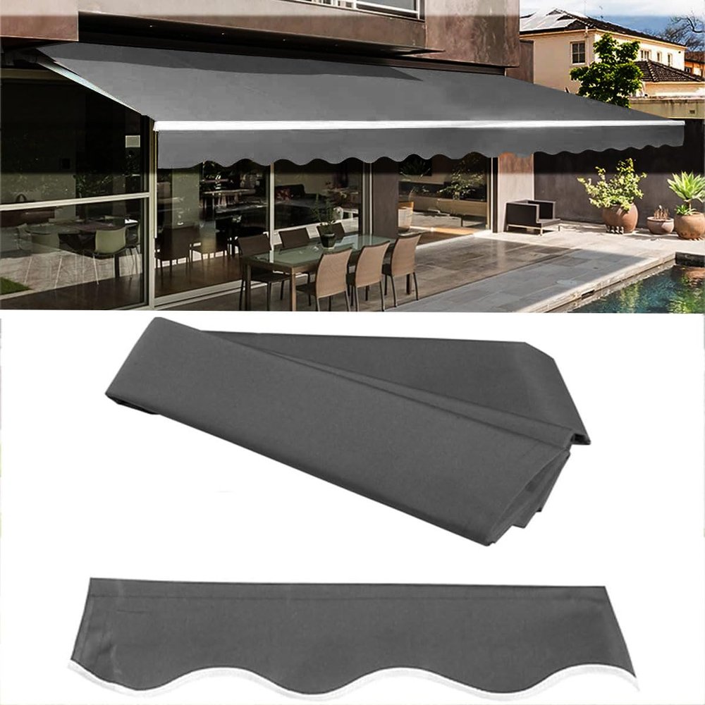 Manual Retractable Awning Replacement Fabric, Waterproof and UV-Protective, 4 x 3 m, Size: 7 x 2.5 m