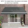 Manual Retractable Awning Replacement Fabric, Waterproof and UV-Protective, 4 x 3 m, Size: 7 x 2.5 m view 4