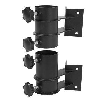 PINYELIN 2-Pack Balcony Umbrella Holders, Clamp-On Railing Mounts