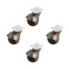Ball Casters, 4-Pack, with Top Plates, Antique Bronze, Heavy-Duty Bearings (No. 2606) view 1