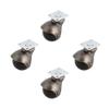 Ball Casters, 4-Pack, with Top Plates, Antique Bronze, Heavy-Duty Bearings (No. 2606) view 2