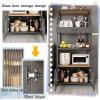 Modern Black Storage Cabinet Bar Cabinet with Flip-Up Door for Kitchen, Living Room, and Camping view 3