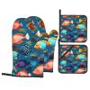 Submarine Reef Fish Oven Mitts and Pot Holders, 4-Piece Set view 1
