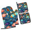 Submarine Reef Fish Oven Mitts and Pot Holders, 4-Piece Set view 2
