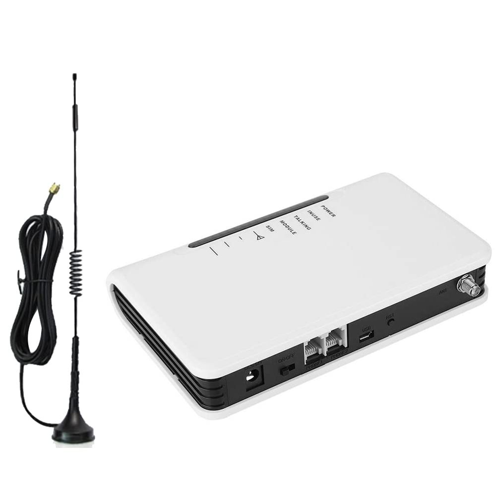 Faeymth Wireless Terminal, White Plastic, 4G, for Desktop Landline Phones, Audio Cassette, SIM Card (EU Plug)