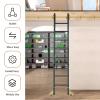 MarxaN Rolling Ladder Hardware Kit, Golden Round Rail, 3.3–24 ft (Ladder Not Included) view 4