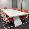 Mesh Office Guest Chair with Flip-Up Armrests, Gray, No Wheels view 2
