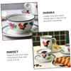 NAMOARLY 3-Piece Ceramic Bowls with Rooster Design, Assorted Color view 4