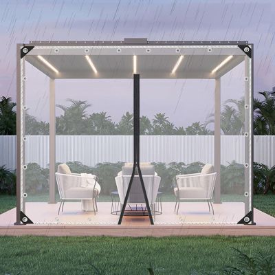 KOOEIN Clear Heavy-Duty PVC Tarp with Zipper, 2.3 x 1.5 m