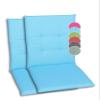 GO-DE Textil Garden Chair Cushions for Mid-Back Chairs, 2-Pack, Solid Blue view 1