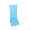 GO-DE Textil Garden Chair Cushions for Mid-Back Chairs, 2-Pack, Solid Blue view 2