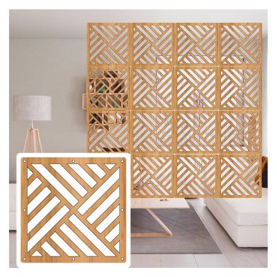 TGDGFKIAS Hanging Room Divider Panel, Waterproof Wood-Plastic Screen for Bedroom, Dining Room & Hotel, 1–100 Pieces Optional (4 Pcs)