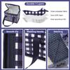 Fashion Stationery Insulated Lunch Bag, Foldable, Reusable, Navy & White Gingham view 2