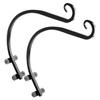 Happyyami Wall Hooks for Hanging Plants, Iron, Black, 2-Pack, Wall-Mounted view 1