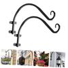 Happyyami Wall Hooks for Hanging Plants, Iron, Black, 2-Pack, Wall-Mounted view 3