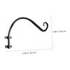 Happyyami Wall Hooks for Hanging Plants, Iron, Black, 2-Pack, Wall-Mounted view 4