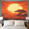 CTAMM African Savanna Sunrise Orange 3D Wall Tapestry, 100 x 150 cm view 4