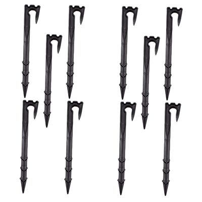 Sosoport 20-Piece PP Ground Stakes for Drip Irrigation, Black