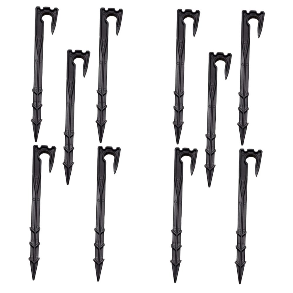 Sosoport 20-Piece PP Ground Stakes for Drip Irrigation, Black
