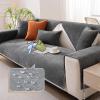 HGTRH Waterproof Non-Slip Sofa Cover for L-Shaped and Sectional Sofas, Dark Gray, 110 x 240 cm view 1