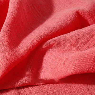 Anevous 100 x 130 cm Cotton Muslin Gauze Fabric by the Meter, Soft Solid Red A