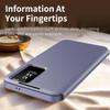 BRAND SET Premium Case for Samsung Galaxy S25 Ultra, Leather & PC Frame, Flip Cover with Card Slot and Viewing Window, Purple view 4