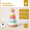 Bieco Baby Berry Stacking Tower | FSC Wood | 19 cm | Peg Toy from 1 Year | 8-Piece Berry Mix view 2