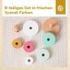 Bieco Baby Berry Stacking Tower | FSC Wood | 19 cm | Peg Toy from 1 Year | 8-Piece Berry Mix view 4