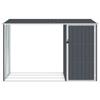 Myheimly Garden Firewood Storage Shed, Anthracite Galvanized Steel, Style B, 245 x 98 x 159 cm view 2