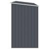 Myheimly Garden Firewood Storage Shed, Anthracite Galvanized Steel, Style B, 245 x 98 x 159 cm view 3