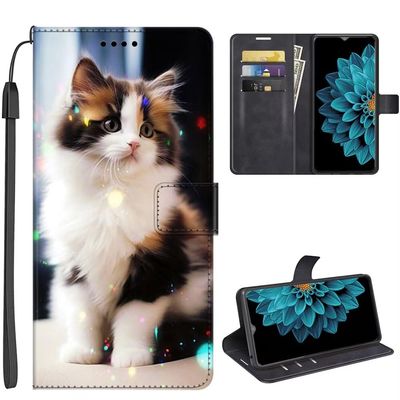 SEHEYA Flip Wallet Case for Samsung Galaxy S25 Plus / S25+, Fluffy Kitten
