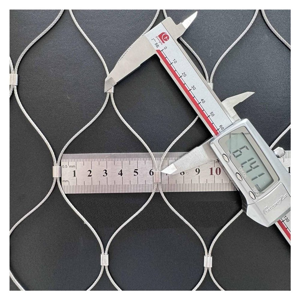 DTVEW Stainless Steel Cable Mesh Net, 6 cm/1.5 mm Stair Safety Fence, 2 x 2 m