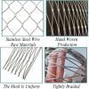 DTVEW Stainless Steel Cable Mesh Net, 6 cm/1.5 mm Stair Safety Fence, 2 x 2 m view 4