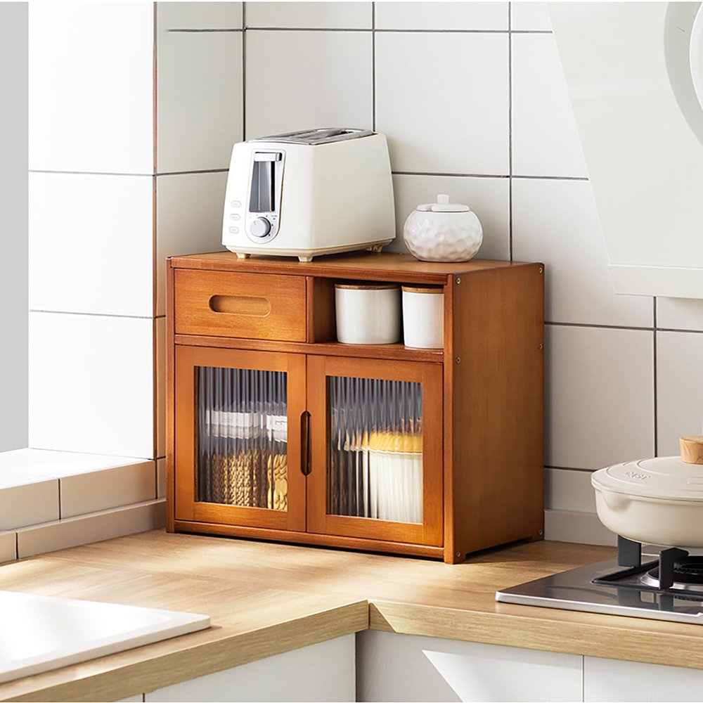 ZJFJMBD Countertop Storage Cabinet with Spice Rack