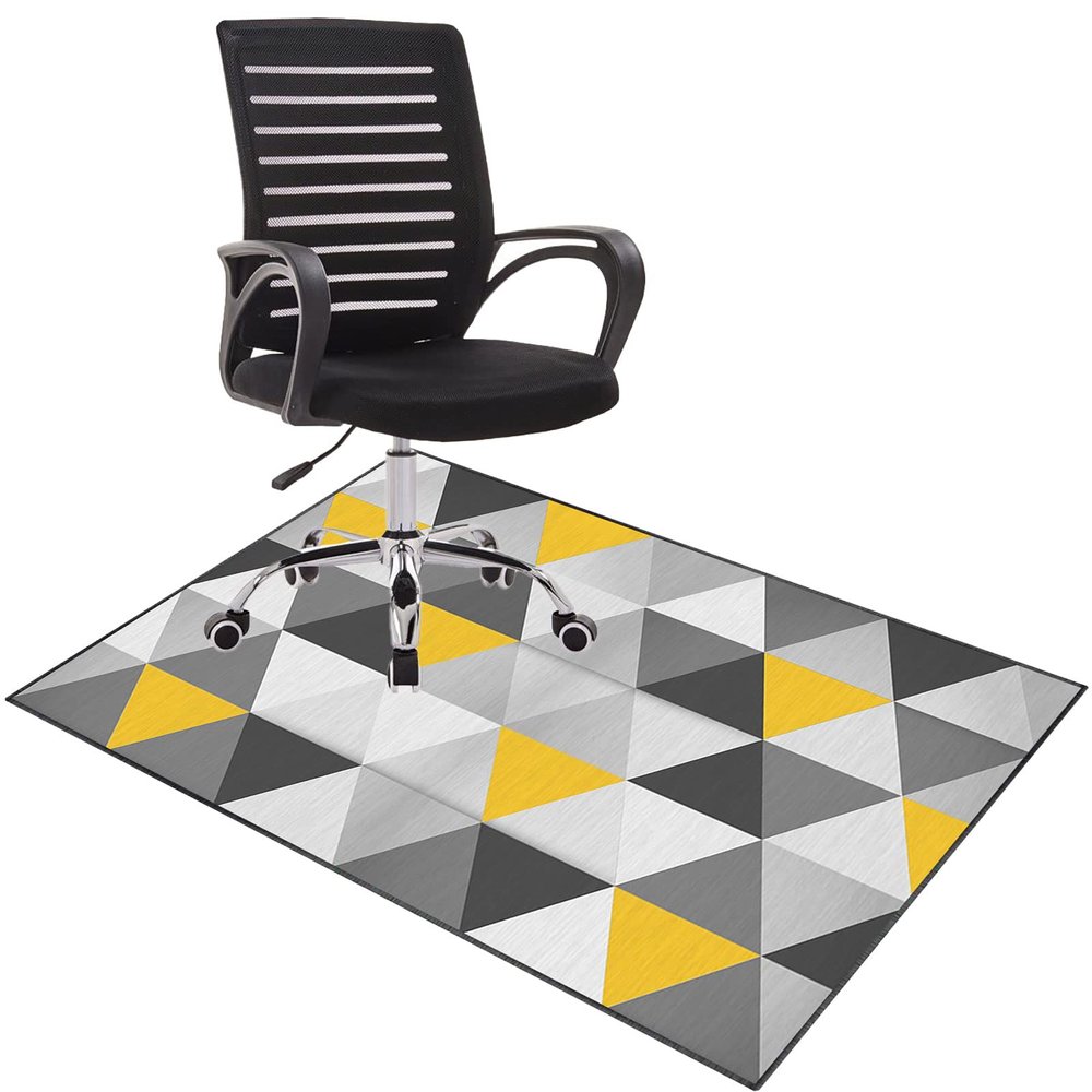 Office Chair Mat for Low- to Medium-Pile Carpets and Hardwood Floors, 90 x 120 cm
