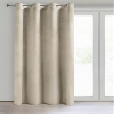 Eurofirany Melanie Velvet Curtain, Light Beige, 140 x 250 cm, 1 Panel