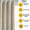 Eurofirany Melanie Velvet Curtain, Light Beige, 140 x 250 cm, 1 Panel view 3
