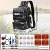 QKTYB Large Fishing Bag with Rod Holder, Waterproof Fishing Backpack, 35 L Heavy-Duty Oxford Fabric, Multiple Pockets, Travel Backpack for Fishing, Hunting, Travel and Hiking (45 × 30 × 25 cm) view 2