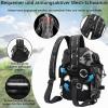 QKTYB Large Fishing Bag with Rod Holder, Waterproof Fishing Backpack, 35 L Heavy-Duty Oxford Fabric, Multiple Pockets, Travel Backpack for Fishing, Hunting, Travel and Hiking (45 × 30 × 25 cm) view 3