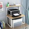 Microwave Stand with Printer Shelf and Storage view 3
