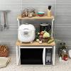 Microwave Stand with Printer Shelf and Storage view 4