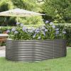 IKAYAA Gray Steel Raised Garden Bed, 212 x 140 x 68 cm view 1