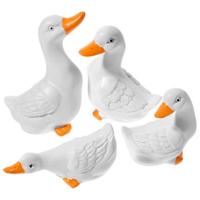 Happyyami Garden Decoration Figures, 4-Piece Resin Set, Realistic