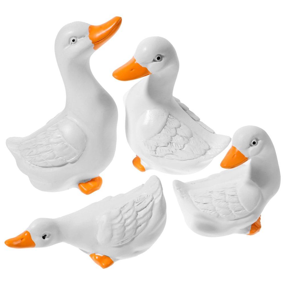 Happyyami Garden Decoration Figures, 4-Piece Resin Set, Realistic