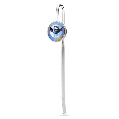 Vintage Street-Art Stainless Steel Bookmark with Halloween Bat Graffiti