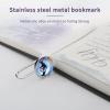 Vintage Street-Art Stainless Steel Bookmark with Halloween Bat Graffiti view 3