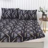 Surwin Non-Slip Abstract Fitted Sheet, Soft Microfiber, 25 cm Pocket Depth, 140 x 190 cm view 2