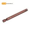 QUARKZMAN 6mm Hex Bit Set, 75mm Length, S2 Steel, 5-Piece, Red view 3
