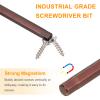 QUARKZMAN 6mm Hex Bit Set, 75mm Length, S2 Steel, 5-Piece, Red view 4