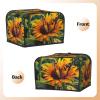 Four-Slice Toaster Cover with Sunflower and Butterfly Print view 3